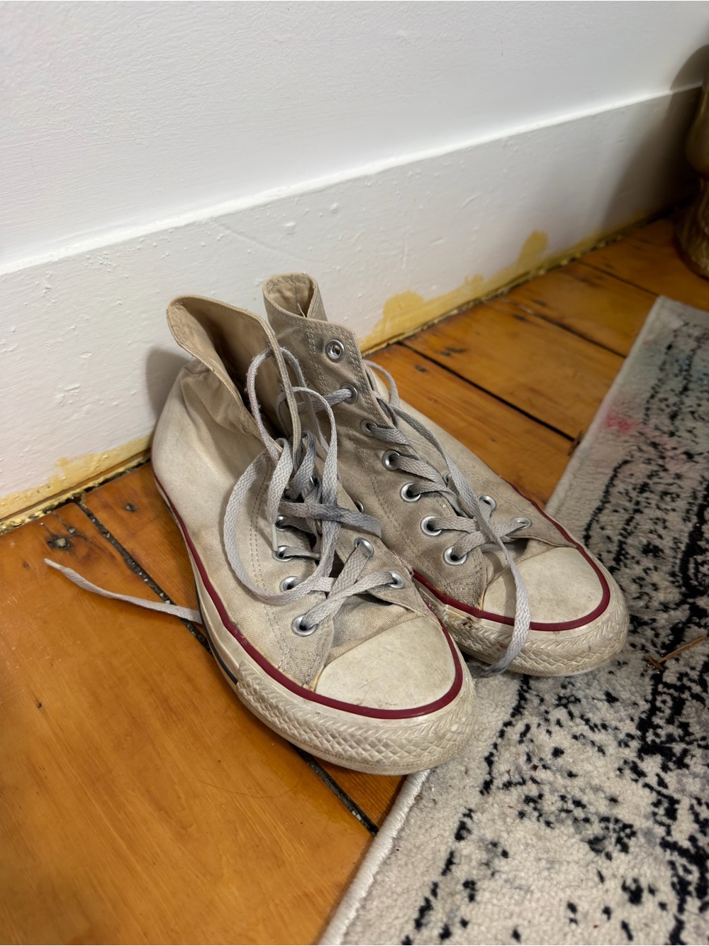 Destroyed Women’s White Converse